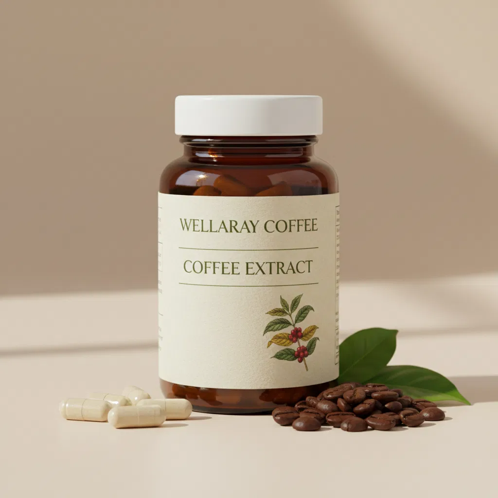 Wellaray Coffee Slim Coffee Booster food supplement box, 20 sachets, dark navy packaging